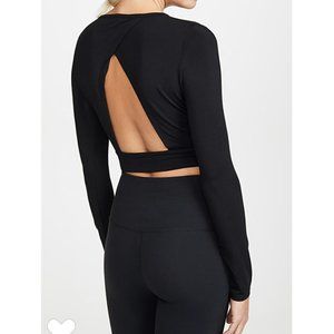 Good American Long Sleeve Open Back Top Sz 2